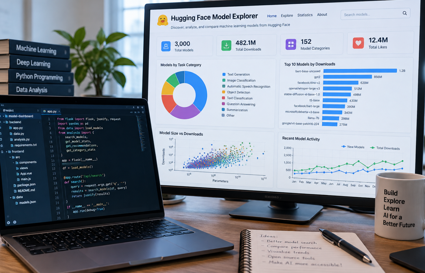 From Model Repositories to Machine Intelligence: Building an Interactive Analytics Architecture for AI Model Discovery